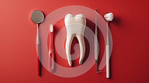 The Dental Care Tools.AI generated image
