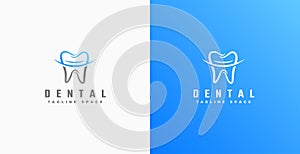 dental care tooth logo for misaligned treatment