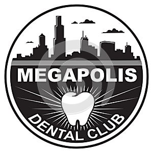 Dental city club black logo