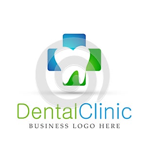 Dental clinic dentist people care medical health care logo design icon on white background