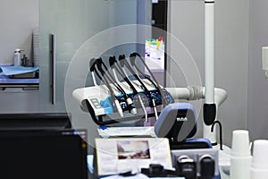 Dental Clinic equipment and stomatology concept.