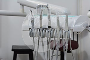 Dental clinic instruments , Brazil, South America, front view