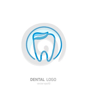 Dental Clinic logo. Heals teeth icon. Dentist office