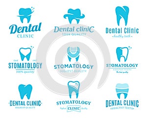 Dental Clinic Logo, Icons and Design Elements