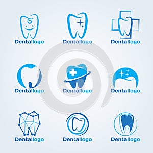 Dental Clinic and service logo vector set design