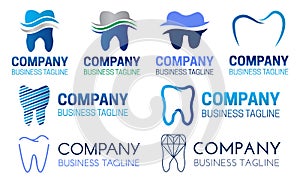 Dental or Dentist Logo Design Set