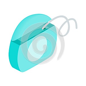 Dental floss icon, isometric 3d style