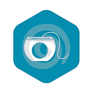 Dental floss icon, simple style