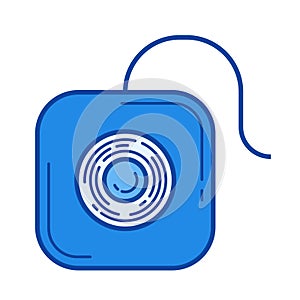 Dental floss line icon.