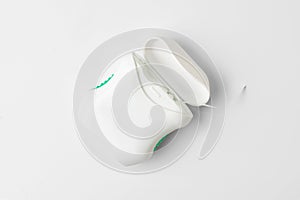 Dental floss on white background. object picture for graphic designer