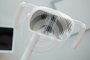 Dental health care concept background - Dental handle lamp close up.