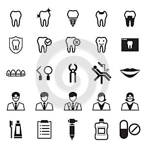 Dental icons set