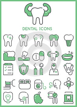 Dental Icons set