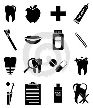 Dental icons set