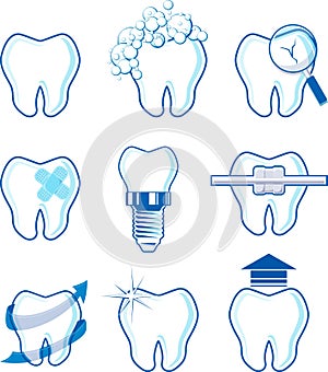 Zahnmedizinisch symbole Vektor 