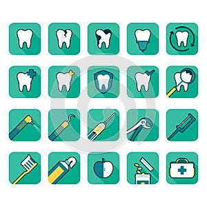 dental icons. Vector illustration decorative design