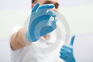 Dental implant in the hand