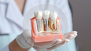 The dental implant model. AI generated