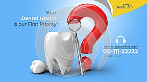 Dental Implants Surgery Concept Horizontal Banner Template