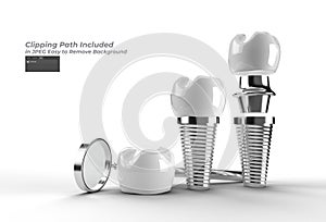 Dental Implants surgery concept Pen Tool Created Clipping Path Included in JPEG Easy to Composite