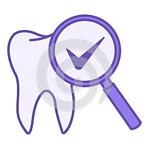 Dental Inspect Color Icon.