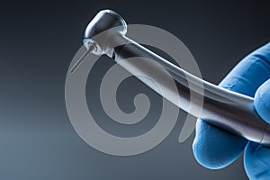 Dental instruments. Denta high speedl turbine. Dental diamond cylinder bur with hand-piece