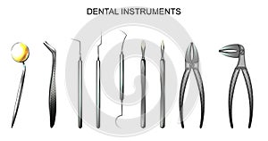 Dental instruments. dentistry.