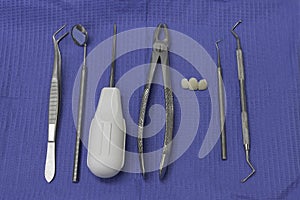 Dental Instruments for an Extraction