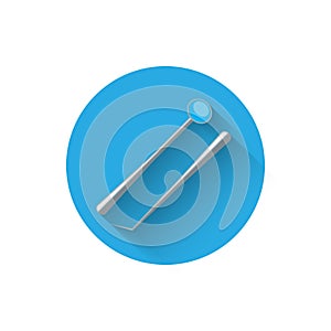 Dental Instruments icon, illustrated in a flat style design of vector illustration. Modern icon of dentistry. Website