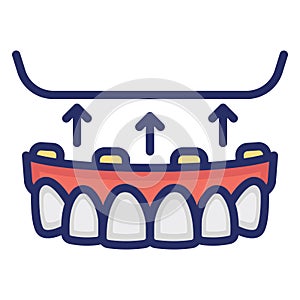 Dental Isolated Vector Icon that can be easily modified or edit