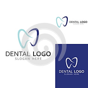 Dental logo, logo for dental health, and logo for dental care. Using a template illustration vector design concept