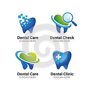 dental logo template. dental care icon symbol design