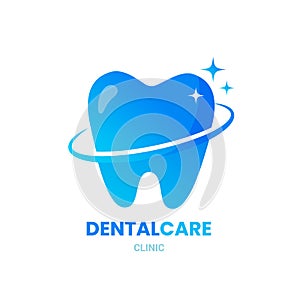 Dental logo template isolated white background.