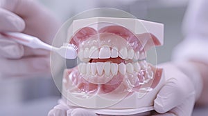The dental hygiene demonstration.AI generated image