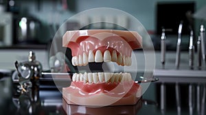 The dental model in clinic.AI generated image