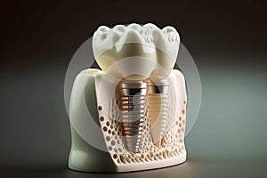Dental model for dental implantology using two gum pins