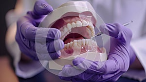 The dental model inspection..AI generated image