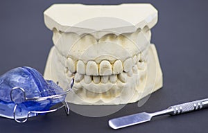 Dental molding illustrating the dental industry and dental implantology