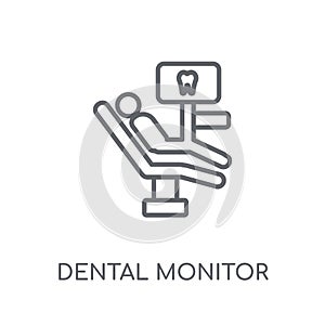 Dental Monitor linear icon. Modern outline Dental Monitor logo c