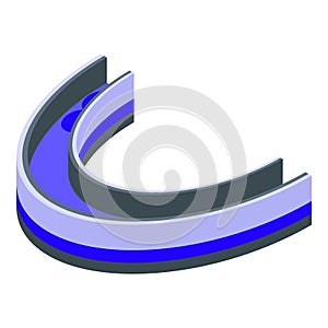 Dental mouthguard icon isometric vector. Sport care photo