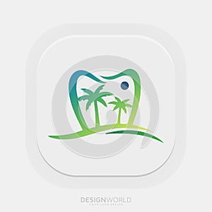 Dental ocean vector logo design template. Custom Business logo. Custom Logo Design Business Logos Online.
