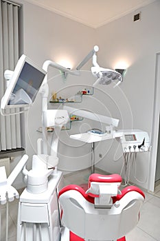 Dental office. Equipment for dental treatment. Dental unit Individual air conditioning and humidification system in
