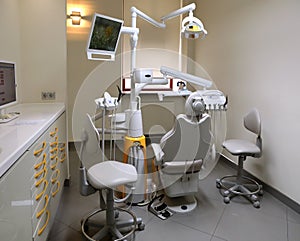 Dental office. Equipment for dental treatment. Dental unit Individual air conditioning and humidification system in