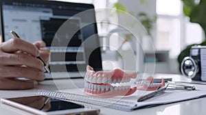 The dental office workspace. AI generated