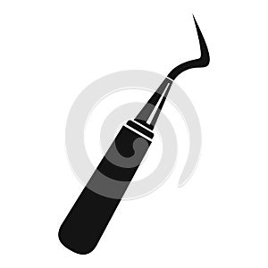 Dental probe icon, simple style