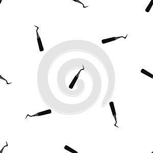 Dental probe pattern seamless black