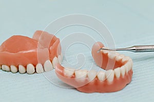 Dental prostheses close up
