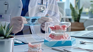 The dental prosthetics model.AI generated image