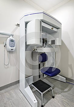 Dental scanner in clinic interior