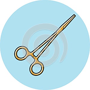 dental scissors. Vector illustration decorative design
